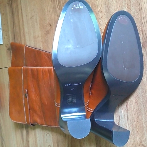 New See By Chloe Annia Over The Knee Cognac Leather Boots - Picture 7 of 8